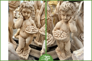 Statua Bimbi con Frutta h. 73